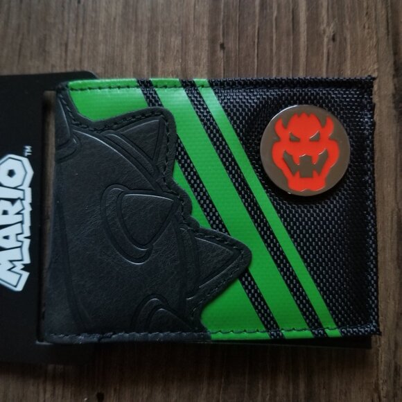 Nintendo Super Mario Bowser Faux Leather Bifold Wallet - Picture 2 of 8